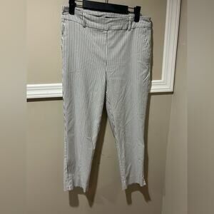 Hilary Radley Black and White Striped Men‎ Pants